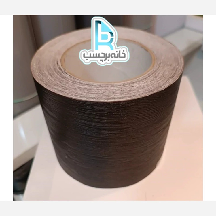 برچسب قرنیز طرح چوب برجسته قهوه ای سوخته ونگه کد 6210 10 سانت