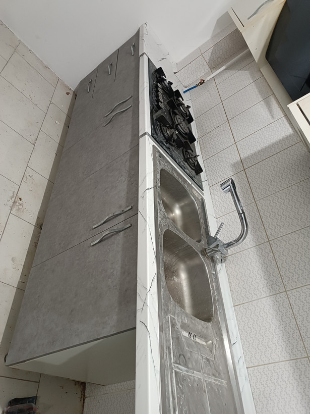 برچسب کابینت کد 4515 طرح بتن پتینه ای طوسی