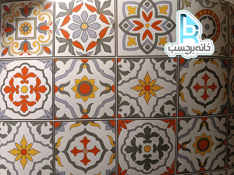 برچسب کاشی و سرامیک طرح سنتی رنگ جدید کد K-506