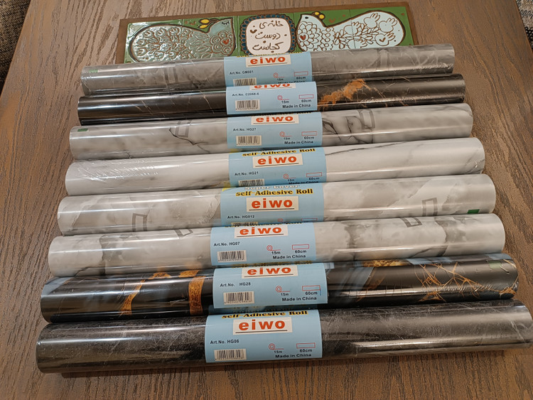 برچسب اقتصادی طرح سنگ طوسی کد HG012 پشت استیل